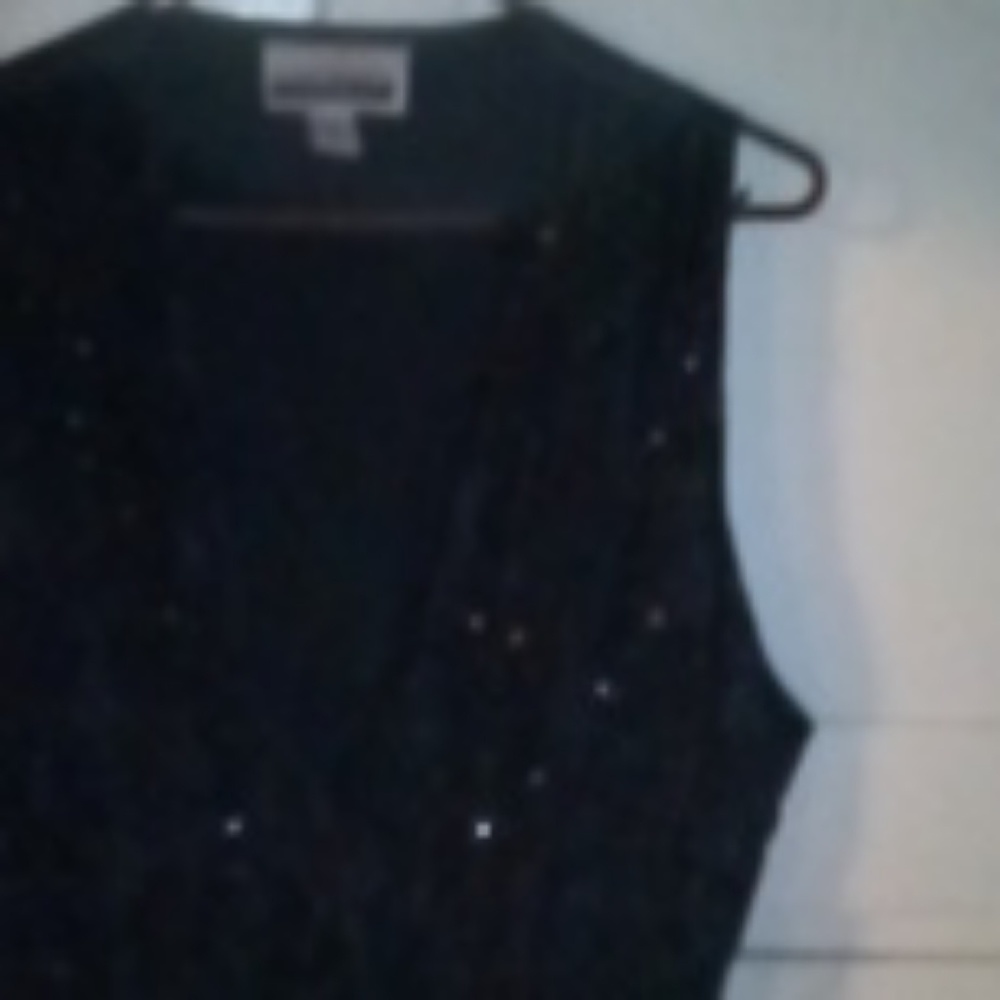 BLACK BEADED VEST